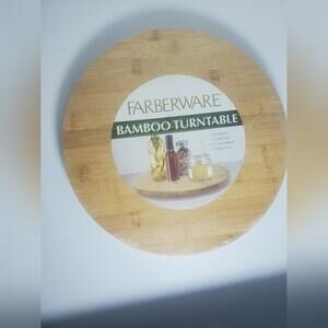 New Farberware Bamboo Turntable For Tabletops